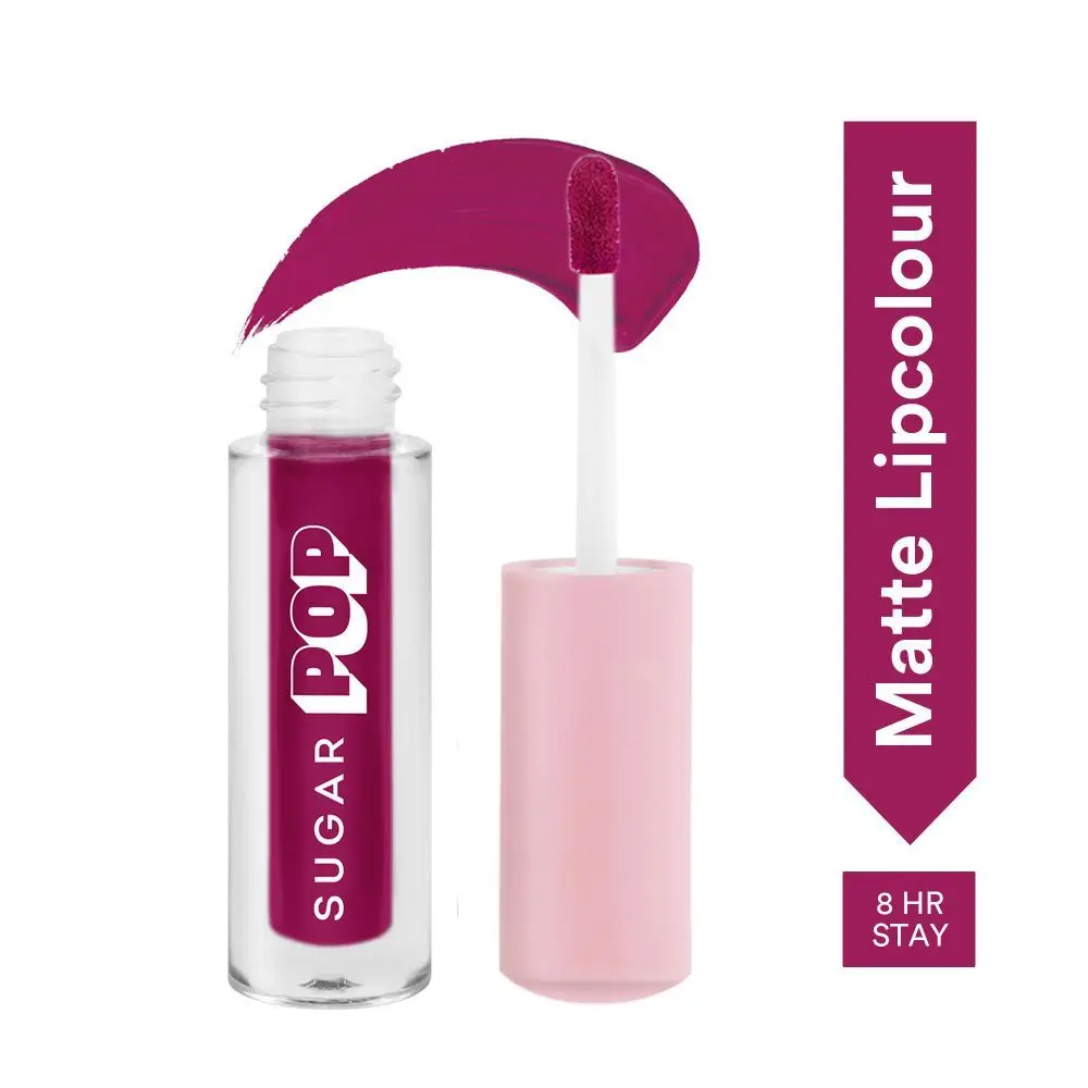 SUGAR POP Matte Lipcolour - 13 Magenta (Dark Pink) a€“ 1.6 ml - Pink Lipstick for Women l Smudge Proof