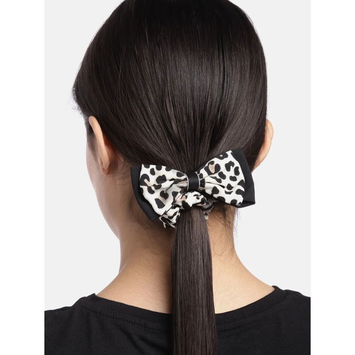 Blueberry Animal Printed Bow Scrunchie