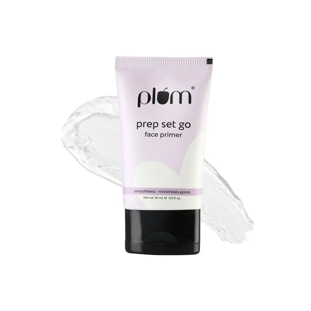 Plum Prep Set Go Face Primer | Minimizes Pores | Weightless Formula | 100% Vegan & Cruelty Free