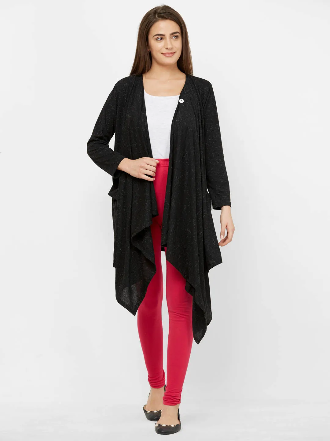 Mystere Paris Chic Maternity Cardigan - Black