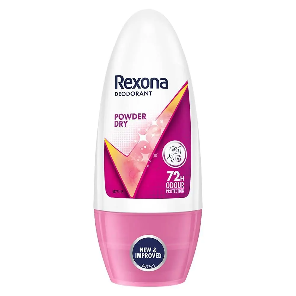 Rexona Powder Dry Underarm Roll On Deodorant For Women, 50 ml