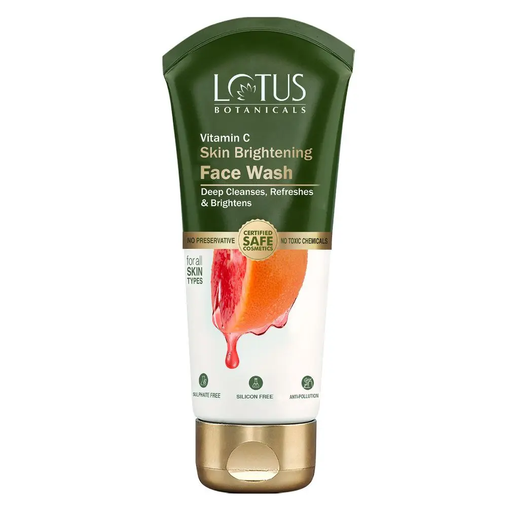 Lotus Botanicals Skin Brightening Face Wash | Vitamin C | Sulphate Free , Silicon Free & Chemical Free | Suitable for All Skin Types | 100ml