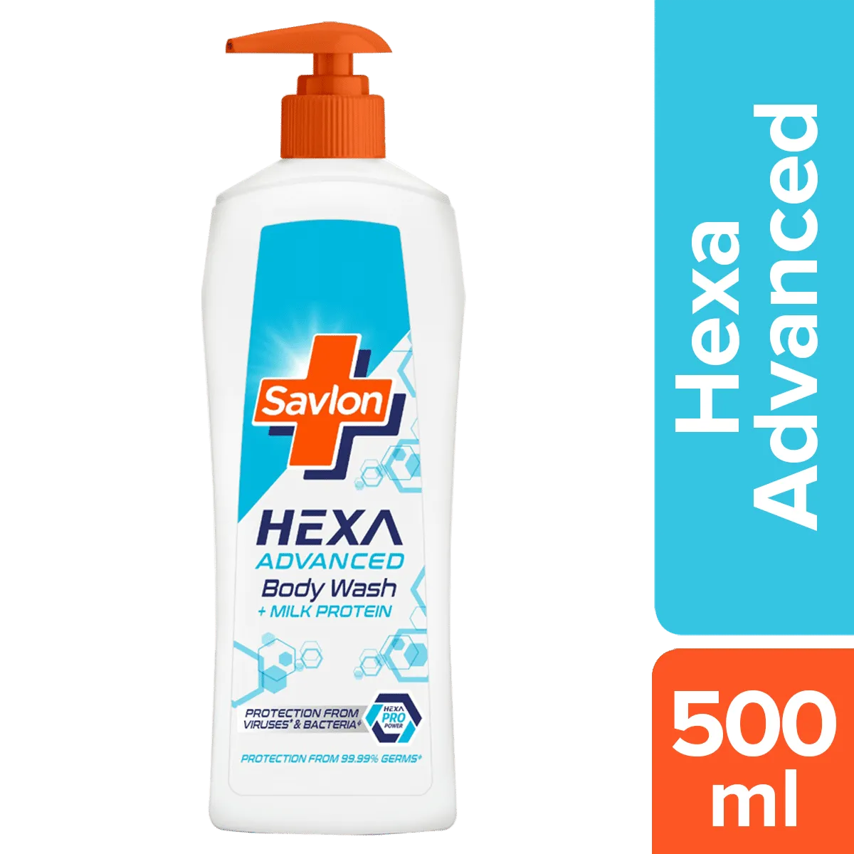 Savlon Hexa Advanced Body Wash with Milk Protein, Shower Gel for Moisturized Skin