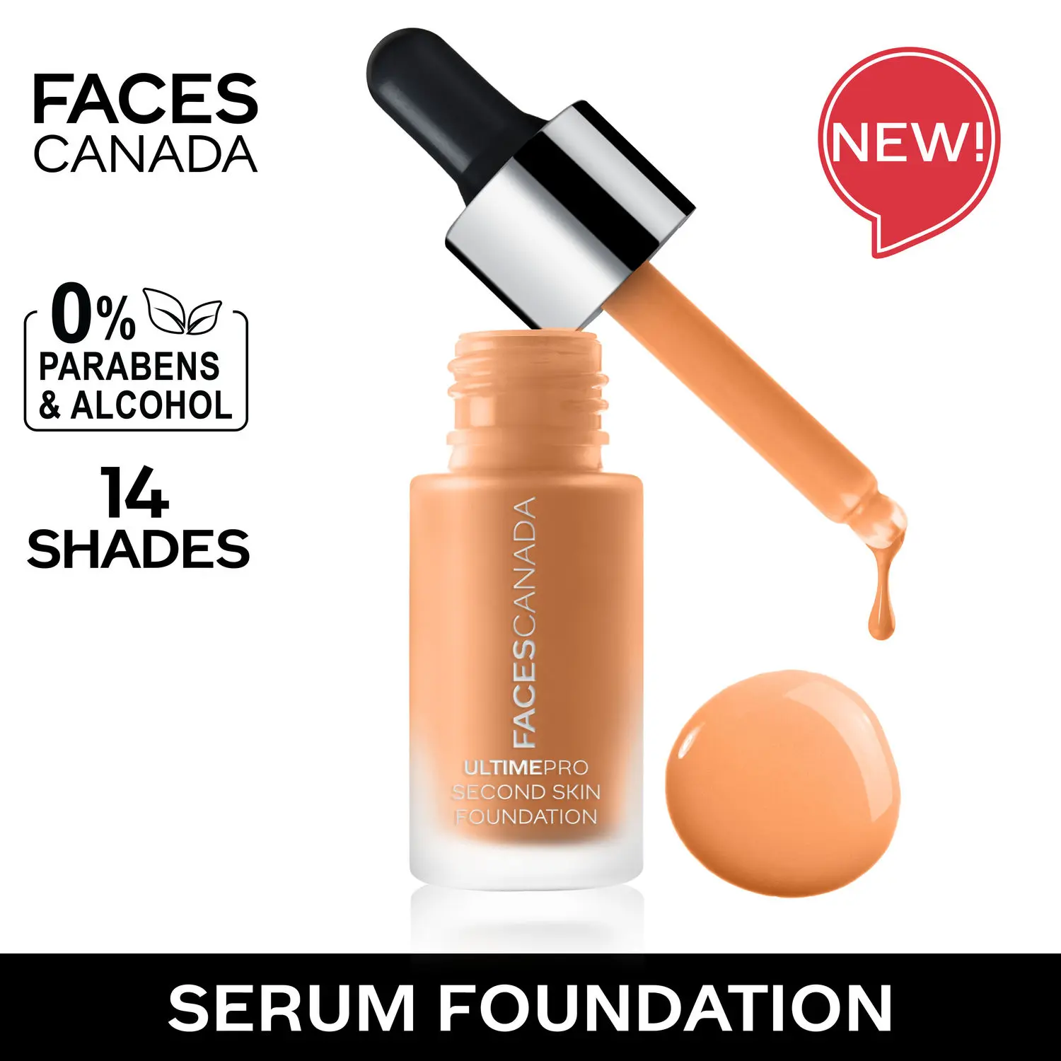 Faces Canada UltimePro Second Skin Foundation Golden Beige 032 (15 ml)