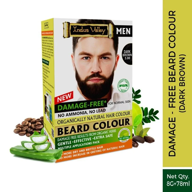 Indus Valley Men Damage Free Beard Colour - Dark Brown