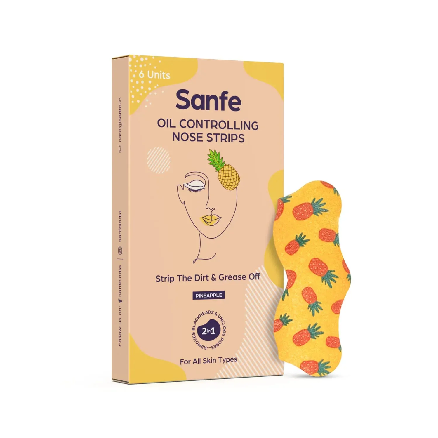 Sanfe Oil Controlling Nose Strips for Instant Blackhead Removal