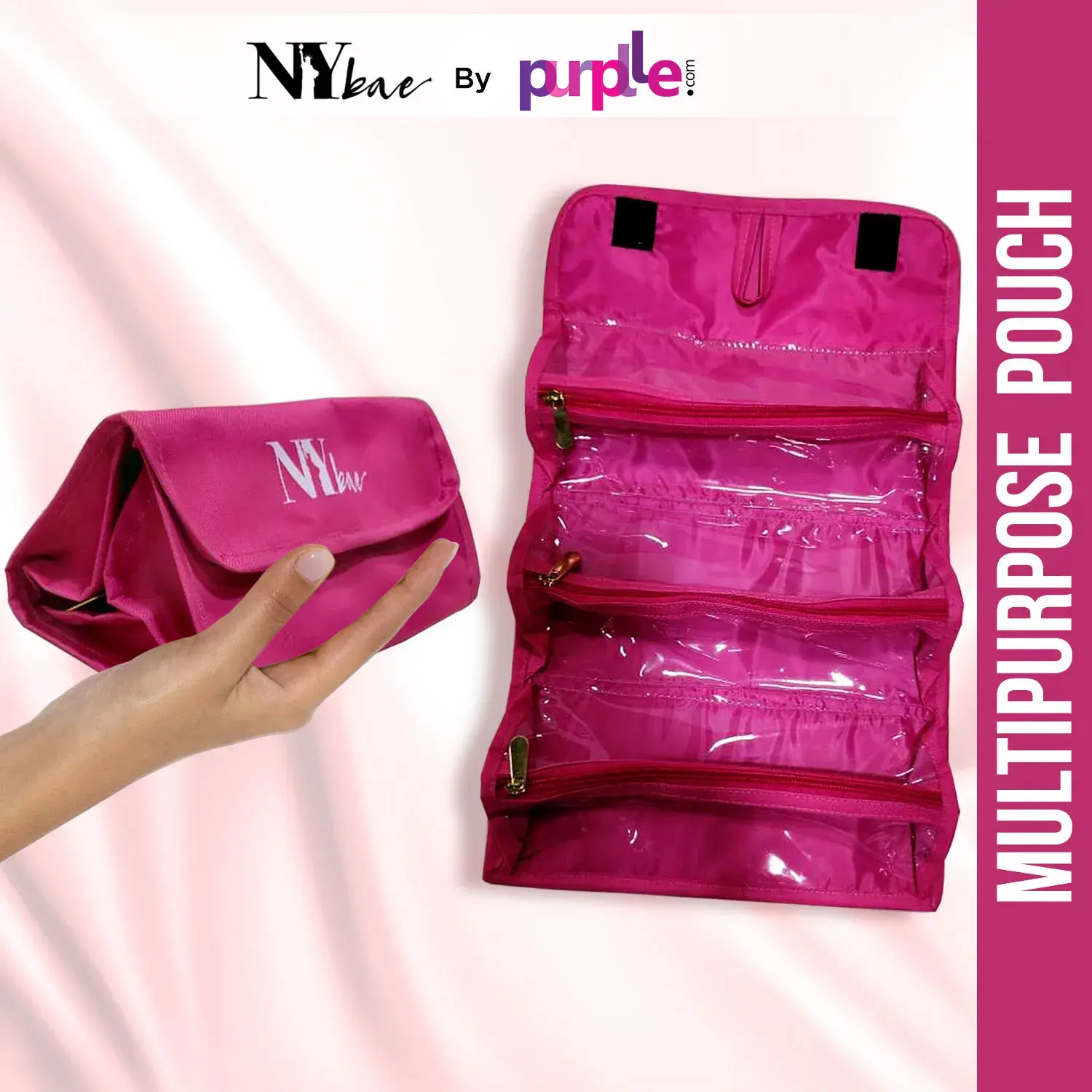 NY Bae Multipurpose Makeup Pouch - Pink