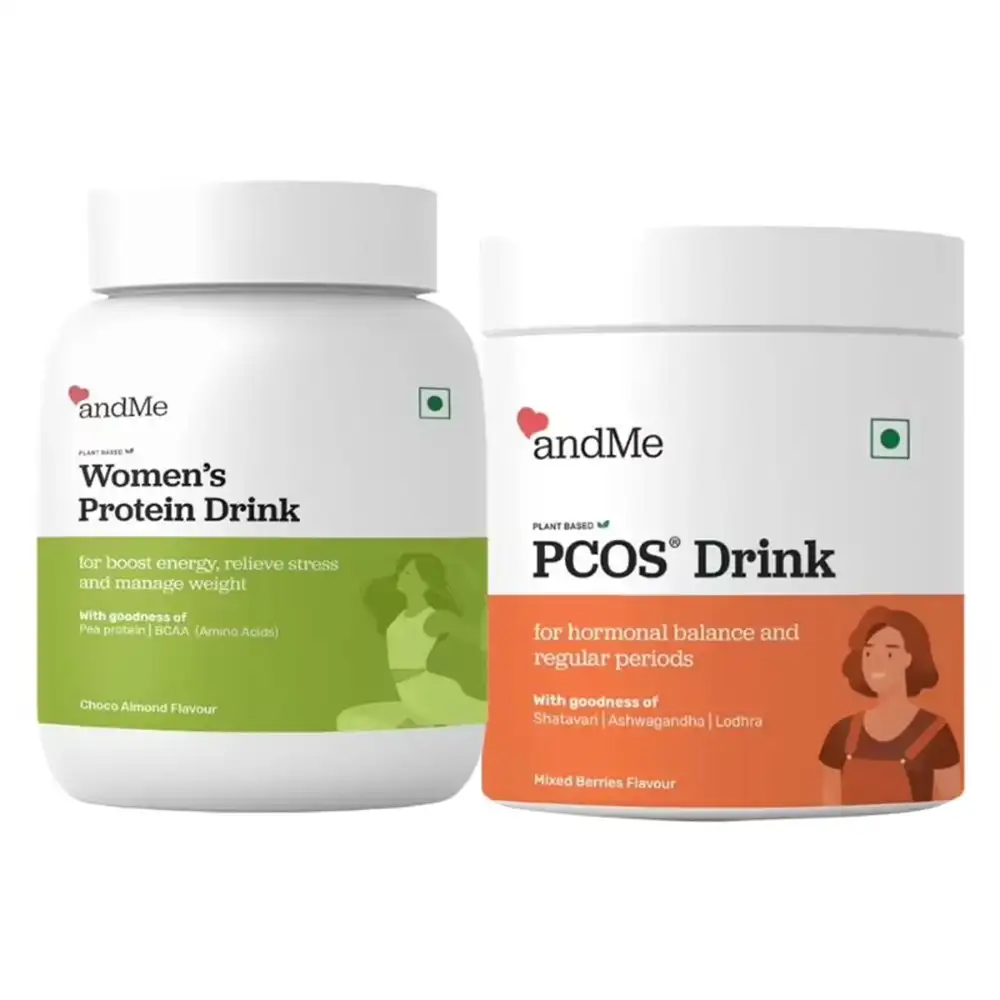 andMe PCOS and Women's Protein Drink Combo,  2 Piece(s)/Pack  Mixed Berries & Choco Almond