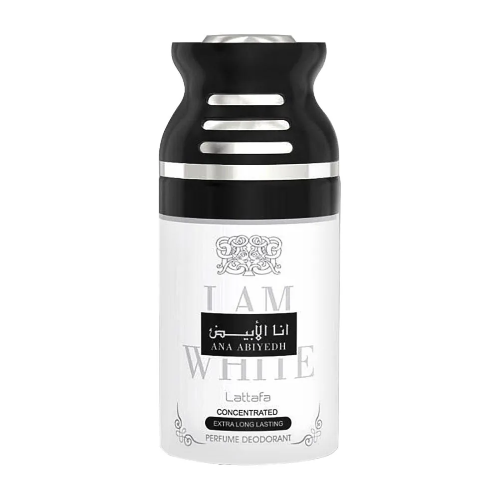 Lattafa Ana Abiyedh I Am White Perfume Deodorant for Men & Women