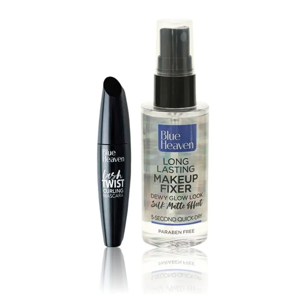 Blue Heaven Bestseller Duo (Lash Twist Mascara - Black (12ml) + Long lasting makeup fixer (60ml))