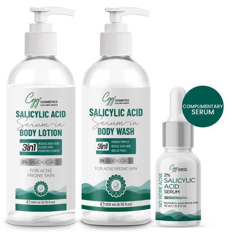 CGG Cosmetics Salicylic Serum In Body Lotion - Body Wash With Free Salicylic Serum Combo