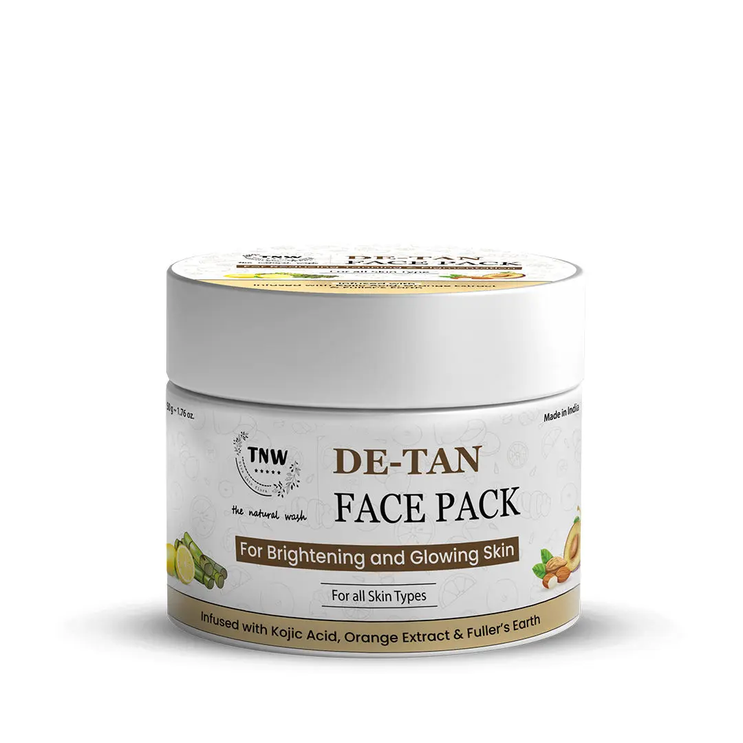 TNW - The Natural Wash D-Tan Face Pack for Glowing &A BrighteningingA Skin | Effective Tan Removal Face Pack | Anti-Tan Face Pack with Orange Extract