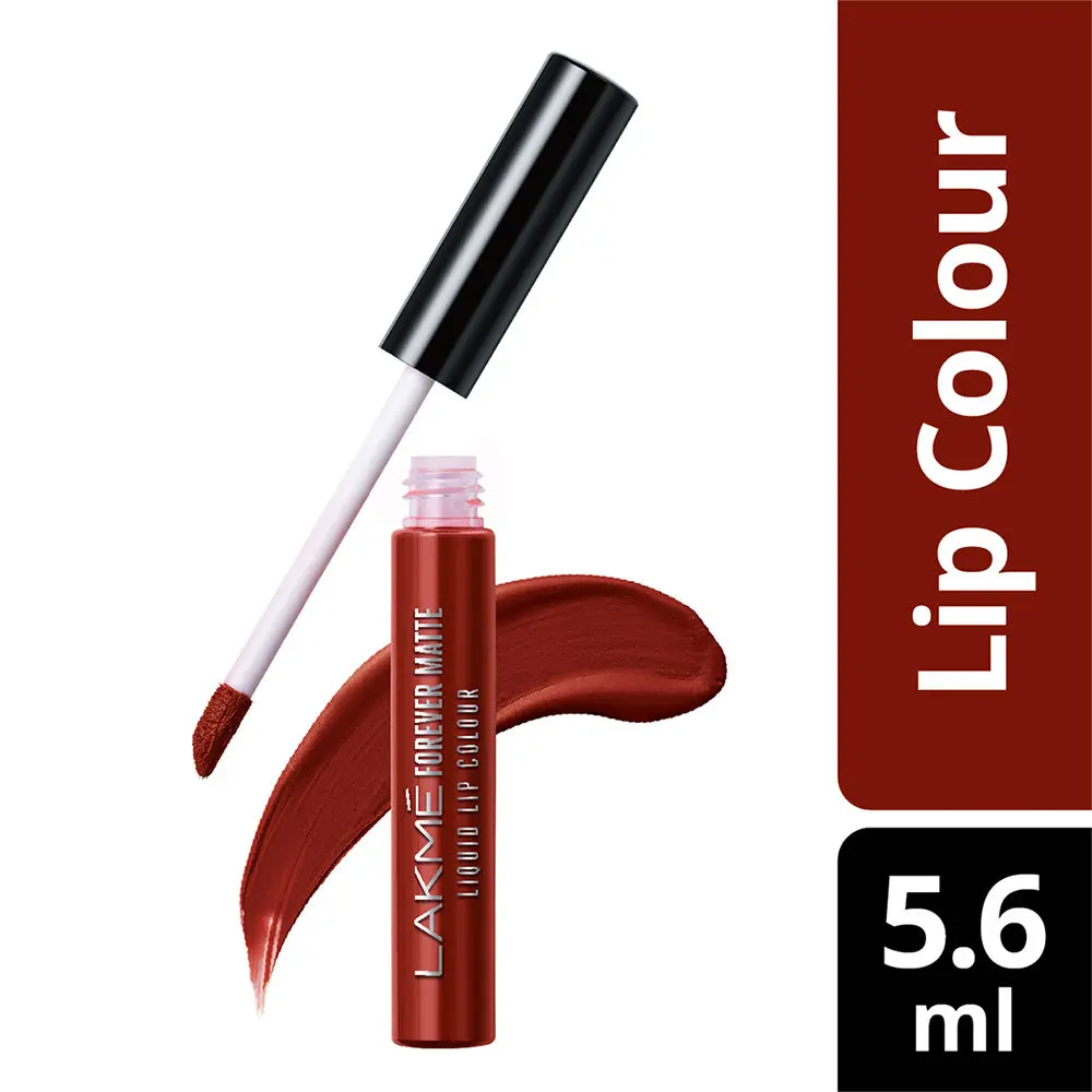 Lakme Forever Matte Liquid Lip Colour, Red Cherry (5.6 ml)