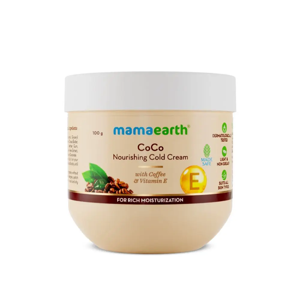 Mamaearth CoCo Nourishing Cold Cream For Dry Skin With Coffee and Vitamin E For Rich Moisturization - 100 g