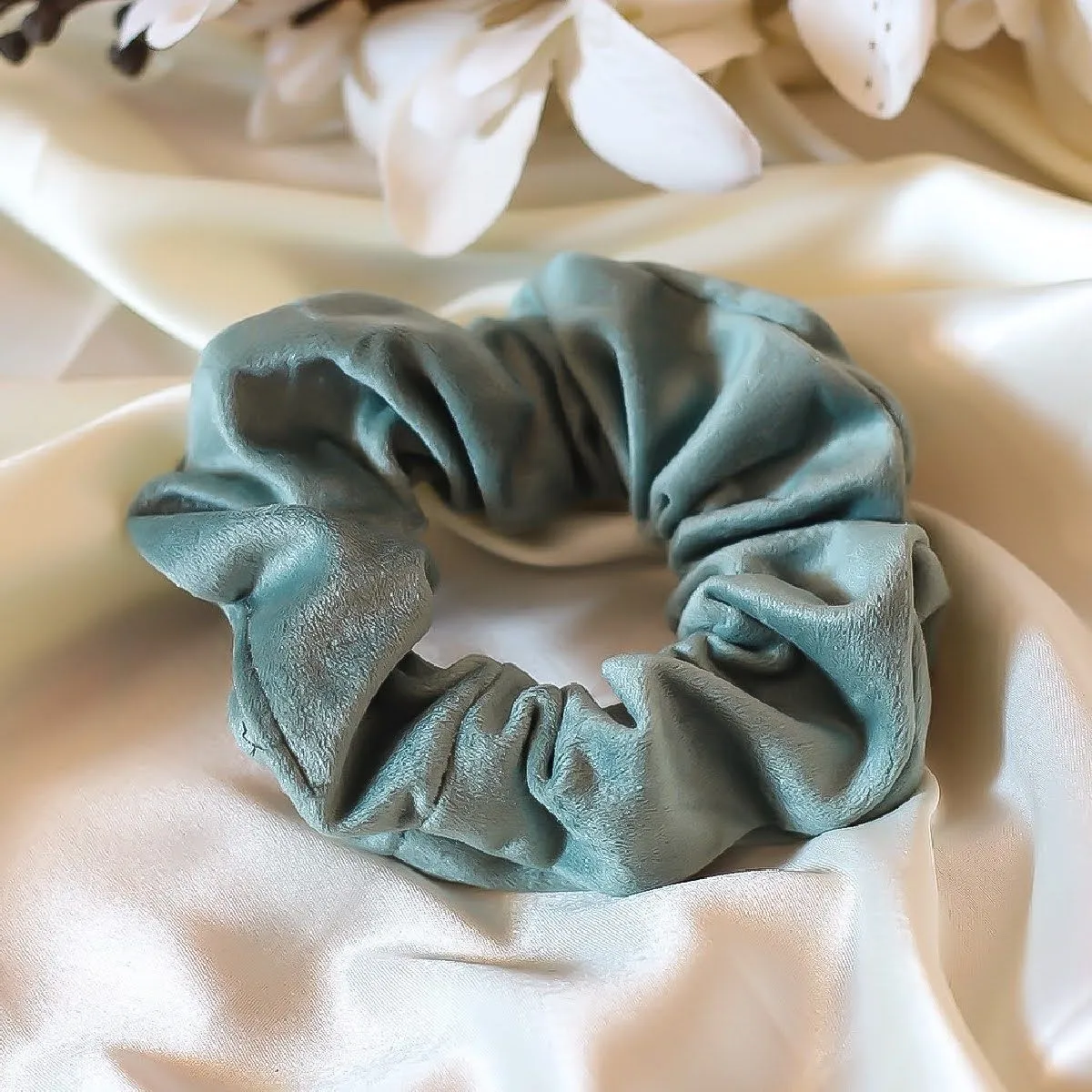 Bellofox Green Suede Scrunchie