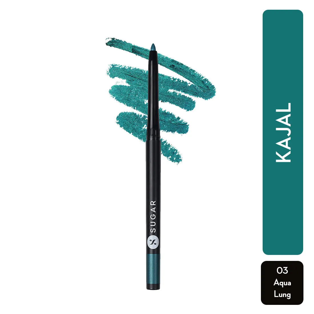 SUGAR Kohl Of Honour Intense Kajal - 03 Aqua Lung (metallic Mint Green) (single Blister)