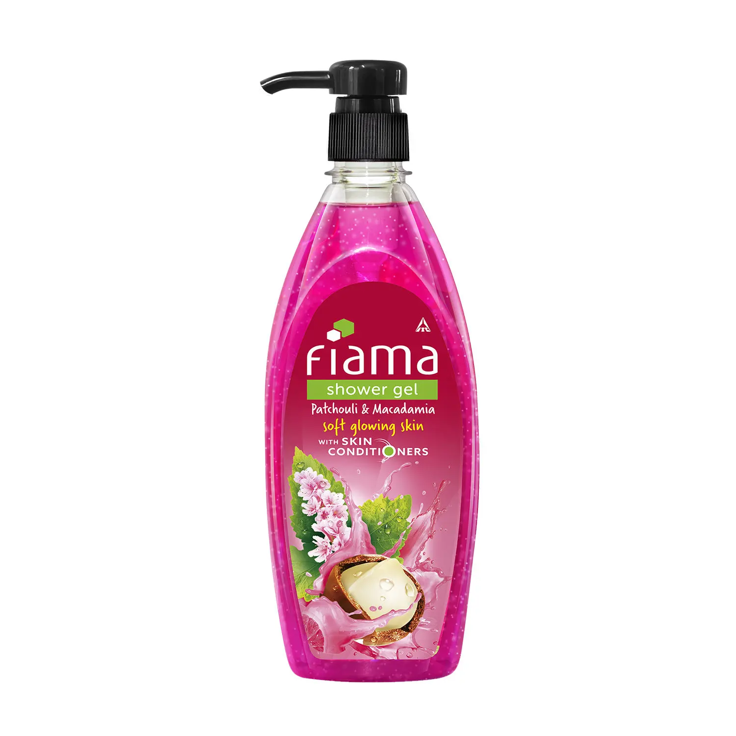 Fiama Shower Gel Patchouli & Macadamia, Body Wash With Skin Conditioners For Smooth Skin, 500ml pump