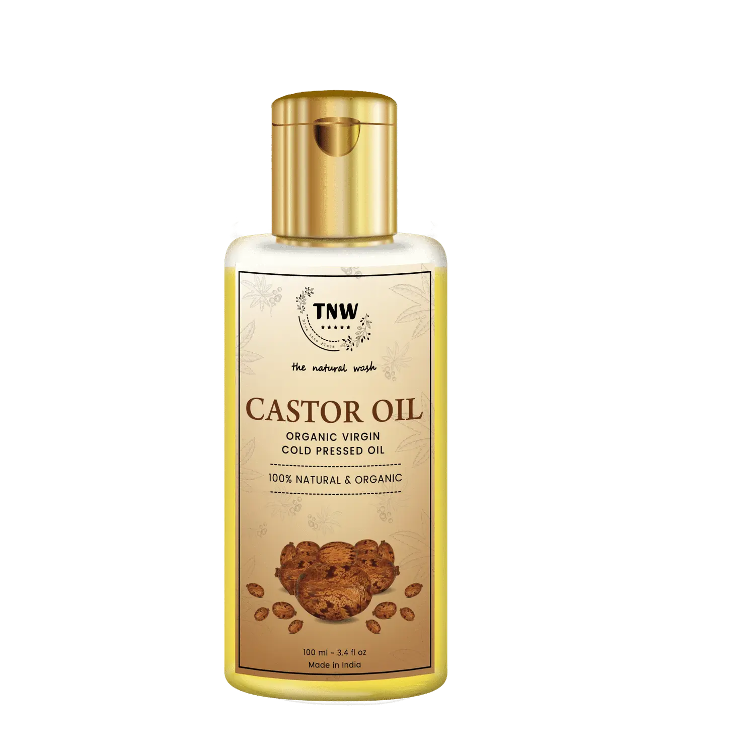 TNW - The Natural Wash Castor Oil for Hair and Skin | Organic Virgin Cold Pressed Oil 100ml