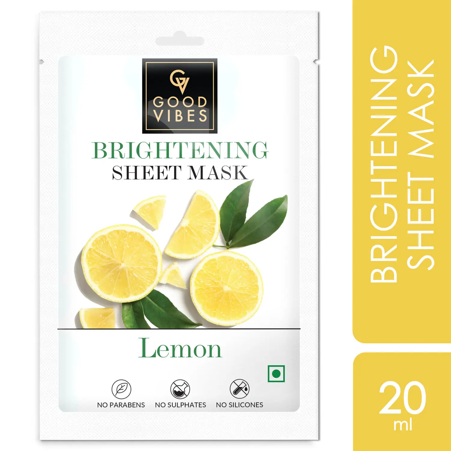 Good Vibes Brightening Sheet Mask - Lemon (20 ml)