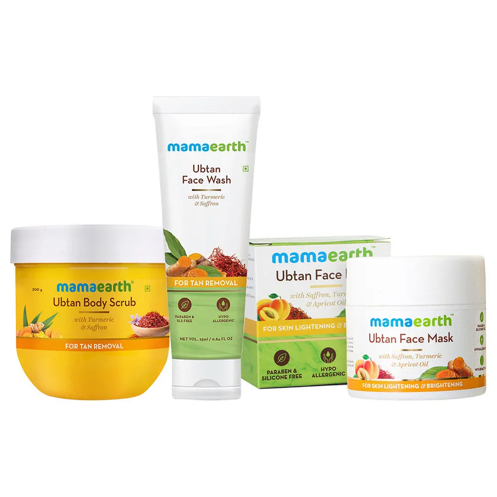 Mamaearth Ubtan Body Scrub & Ubtan Face Mask With Free Ubtan Face Wash