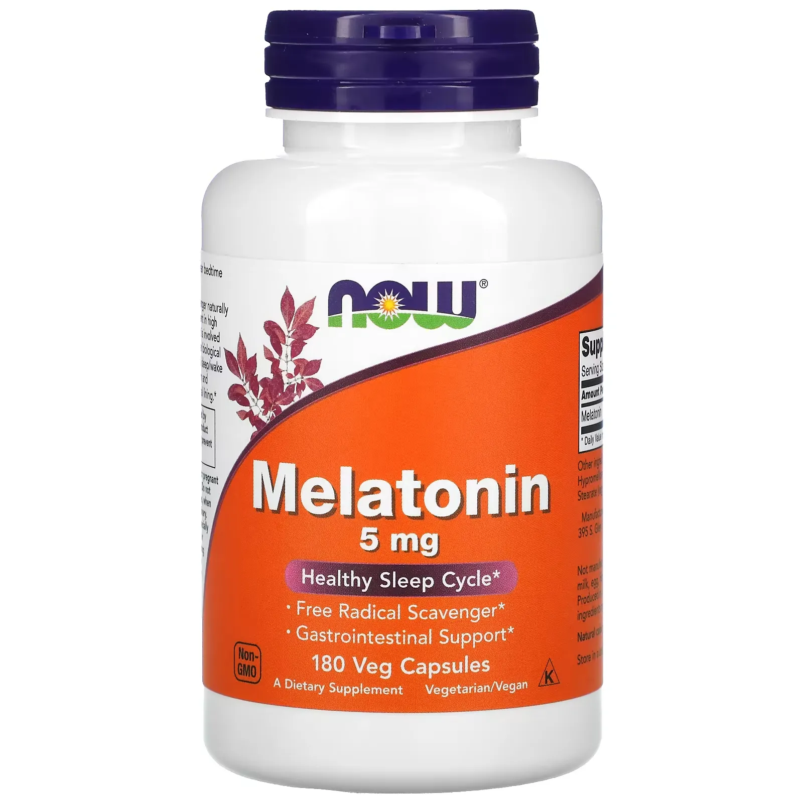 Melatonin, 5 mg, 180 Veg Capsules