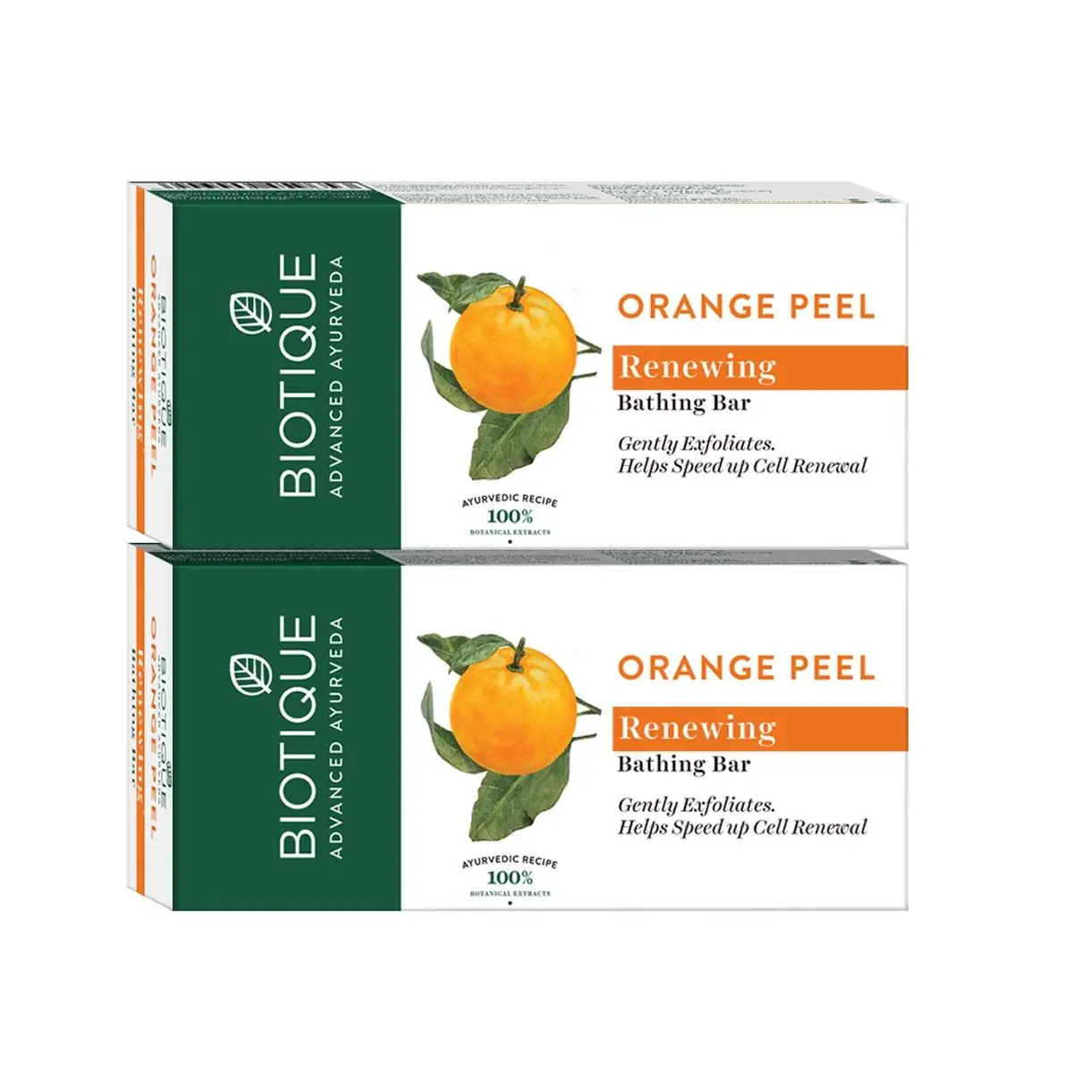 Biotique Orange Peel Renewing Bathing Bar 150g pack of 2