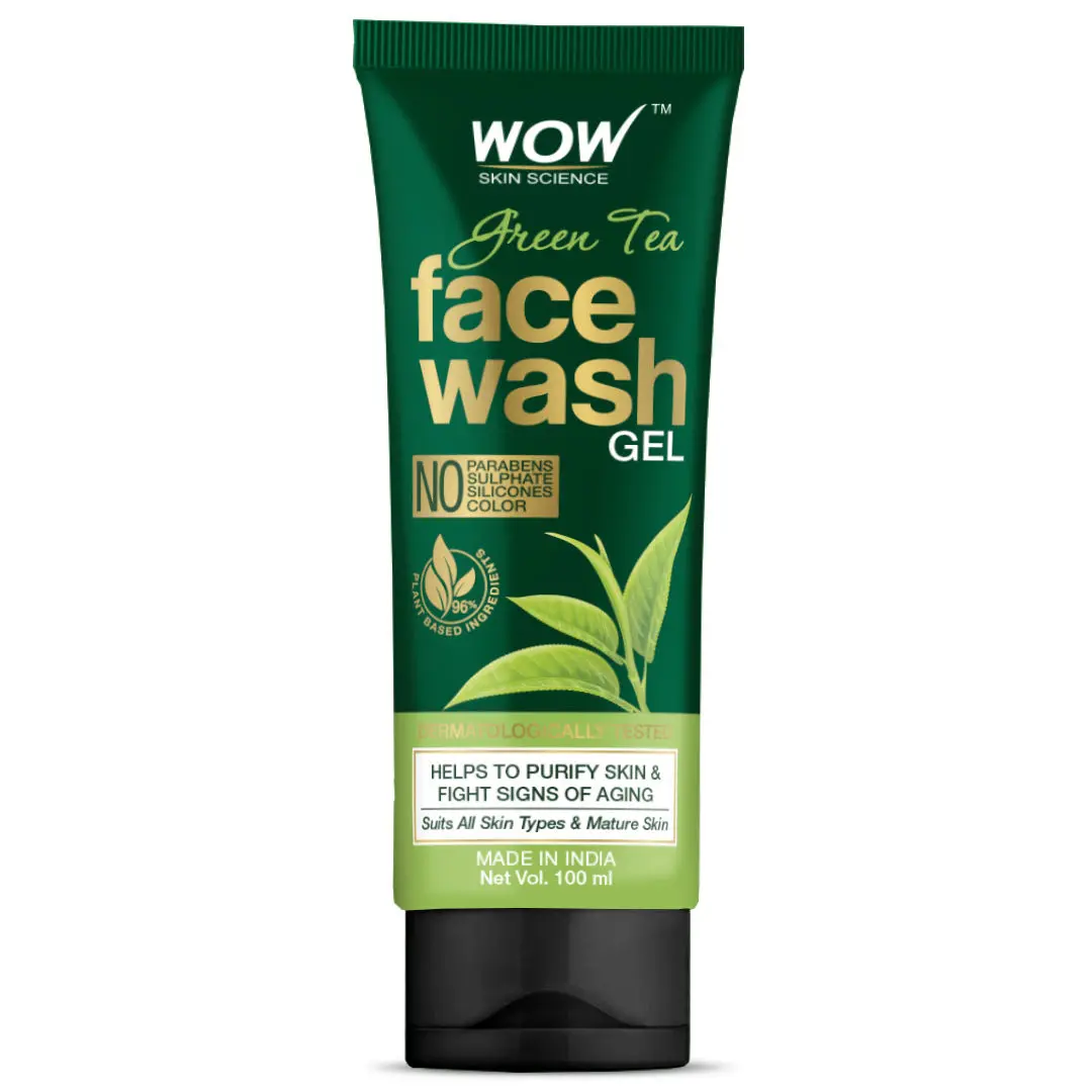 WOW Skin Science Green Tea Face Wash Gel (100 ml)