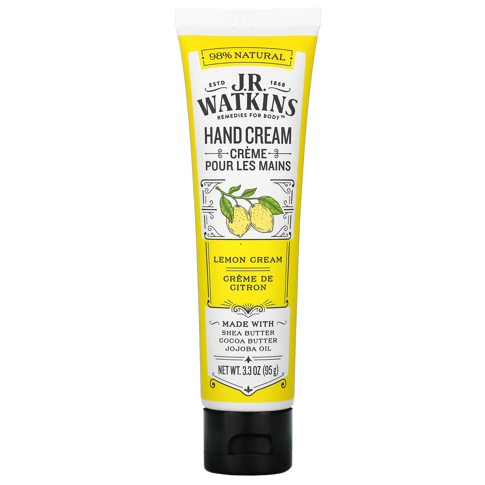 Hand Cream, Lemon Cream, 3.3 oz (95 g)