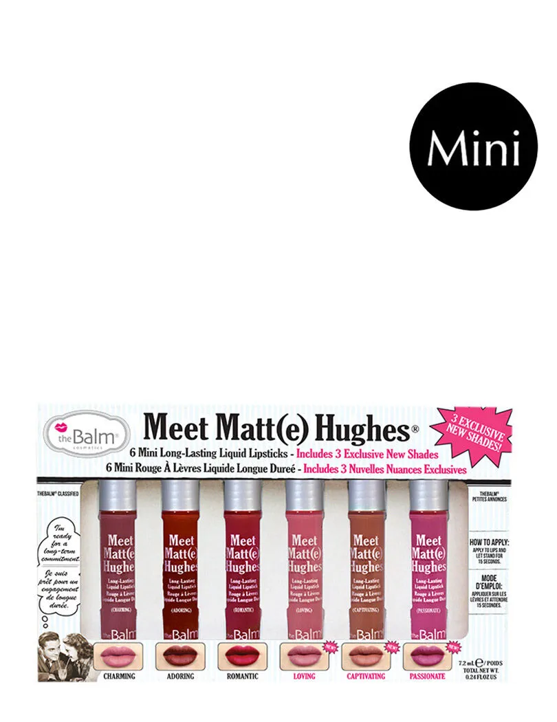 thebalm Meet Matte Hughes Vol. 3- Set of 6 Mini Long-Lasting Liquid Lipsticks