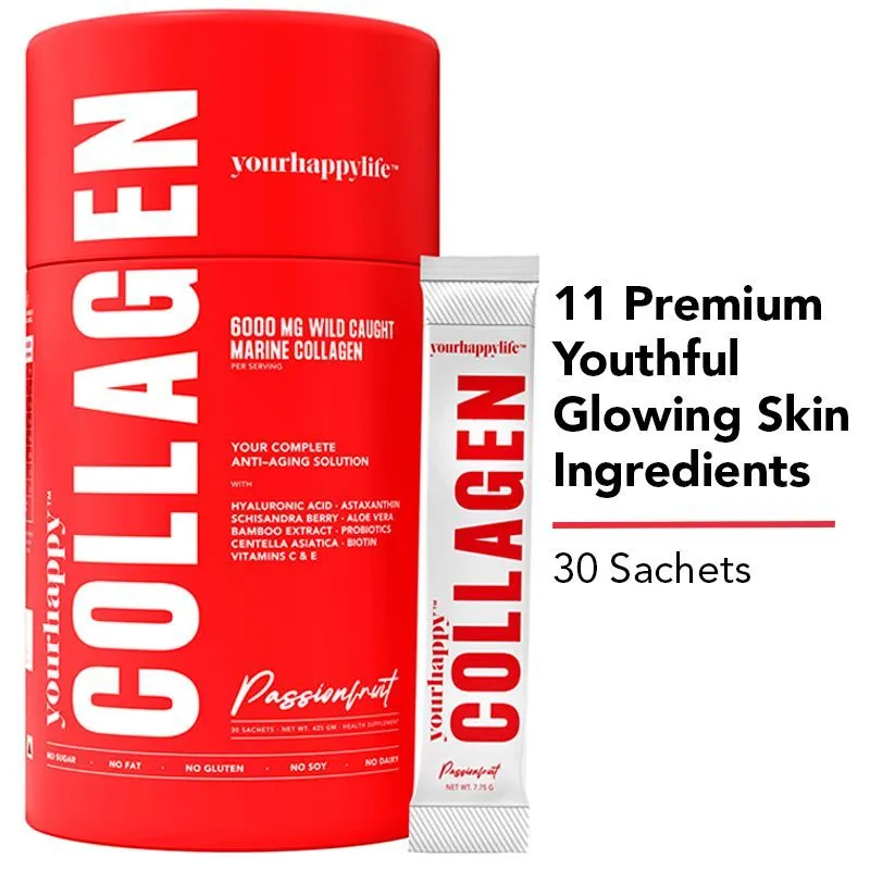 YourHappyLife Collagen Advanced - Pure Marine Collagen for Glowing, Young, Firm, Hydrated Skin