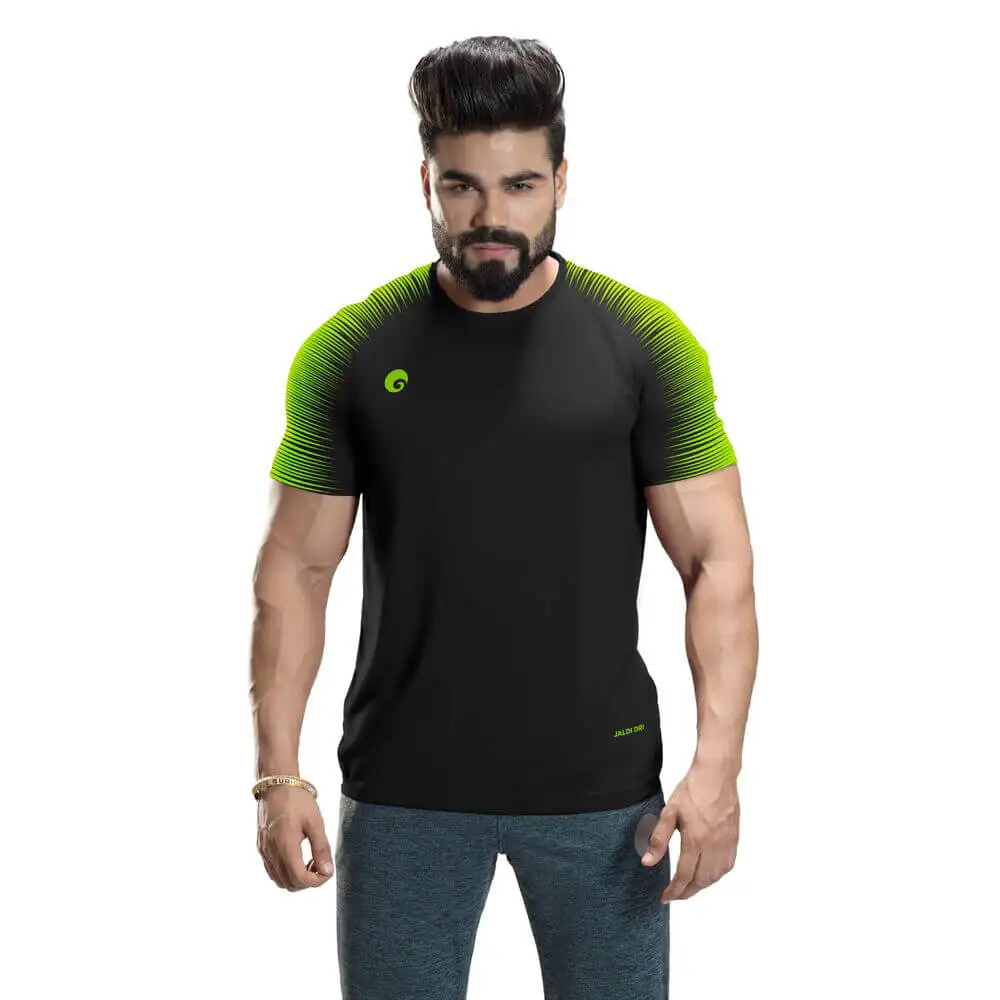 Omtex Gym T Shirt Spider 007,  Black  Large