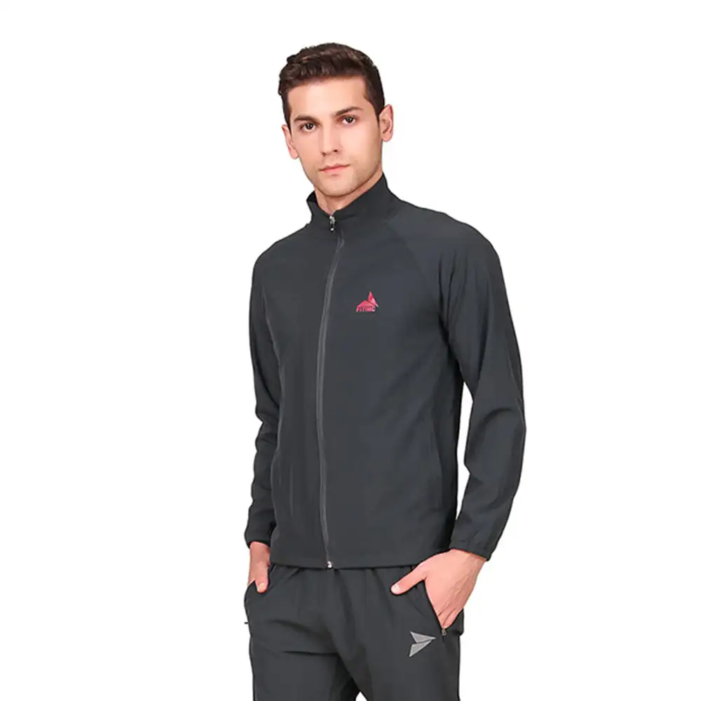 Fitinc Men's Polycotton Regular Fit Track Suit with Two Zipper Pockets,  Grey  Small