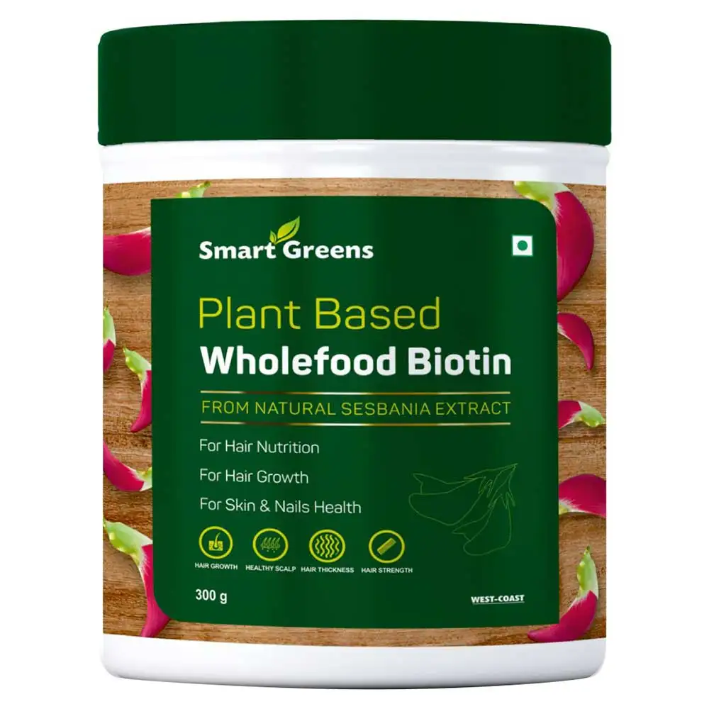 Smart Greens Plant Based Wholefood Biotin,  300 g  Unflavoured