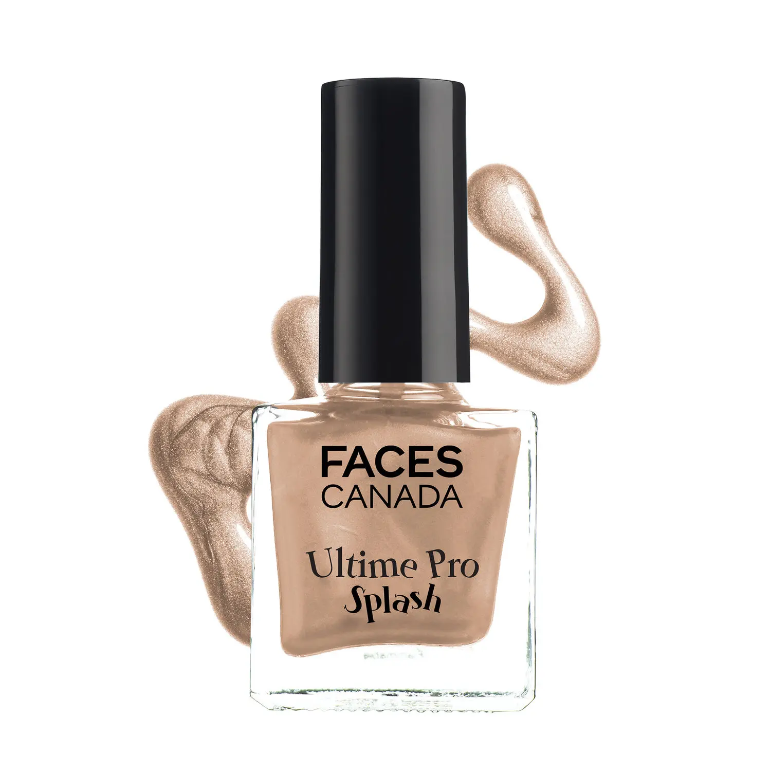 Faces Canada Splash Nail Enamel | Fast Dry | High Shine | Long Lasting | No Chip Formula | No Harmful Chemicals | Shade - Champagne 8ml