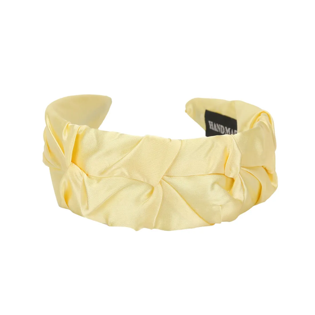 YouBella Hair Jewellery Satin Fabric Broad Yellow Head Band (YBHAIR_41341)