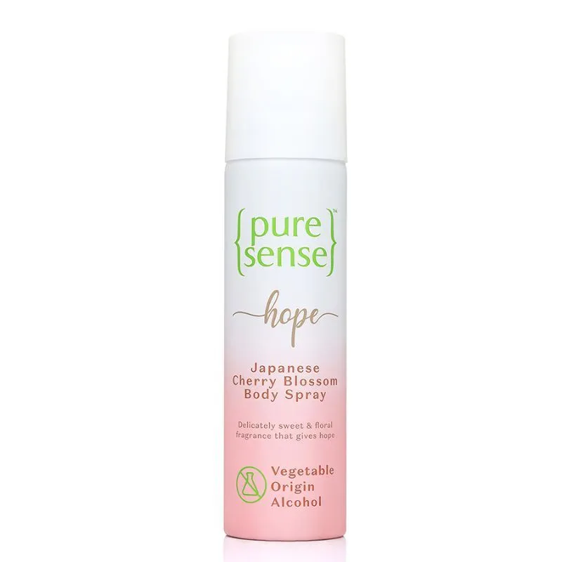 PureSense Body Spray Hope Japanese Cherry Blossom Long Lasting No Gas Deodorant for Women