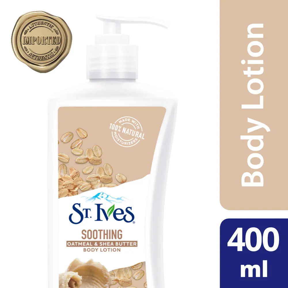 St. Ives Soothing Oatmeal & Shea Butter Body Lotion | 100% Natural Moisturizers (Imported) | 400ml