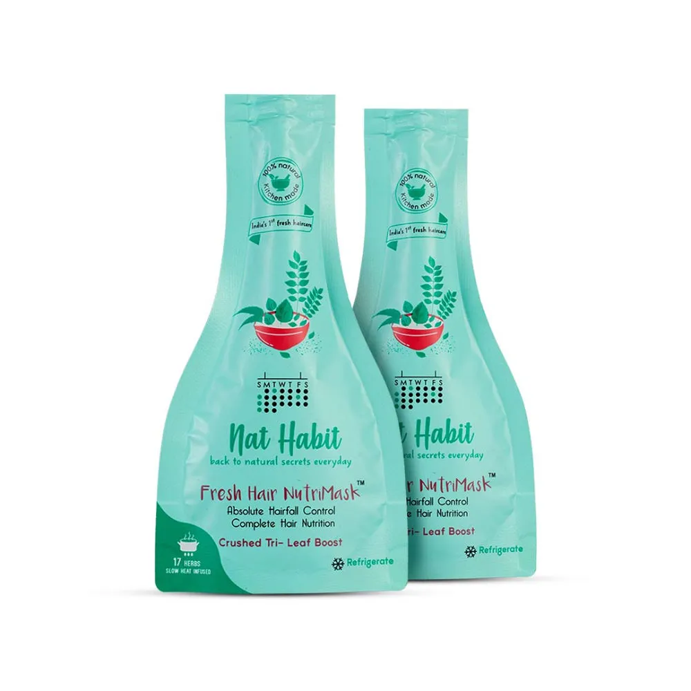 Nat Habit Fresh Hair Nutrimask with Crushed Tri-Leaf Boost - Pack of 2