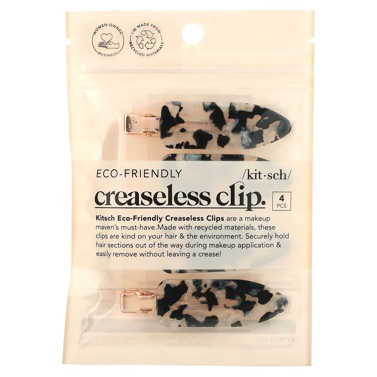 Eco-Friendly Creaseless Clip, 4 Pieces