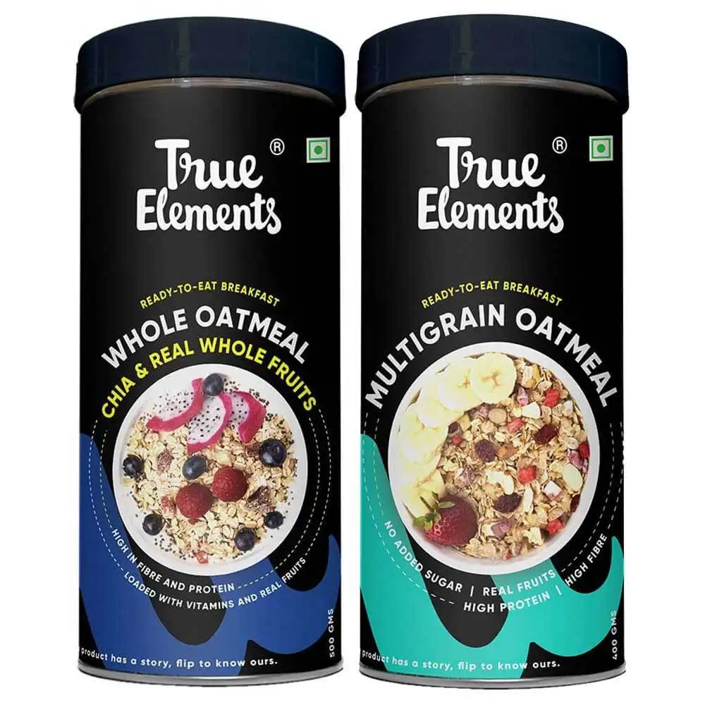 True Elements Multigrain & Whole Oatmeal Combo,  Unflavoured & Natural  2 Piece(s)/Pack