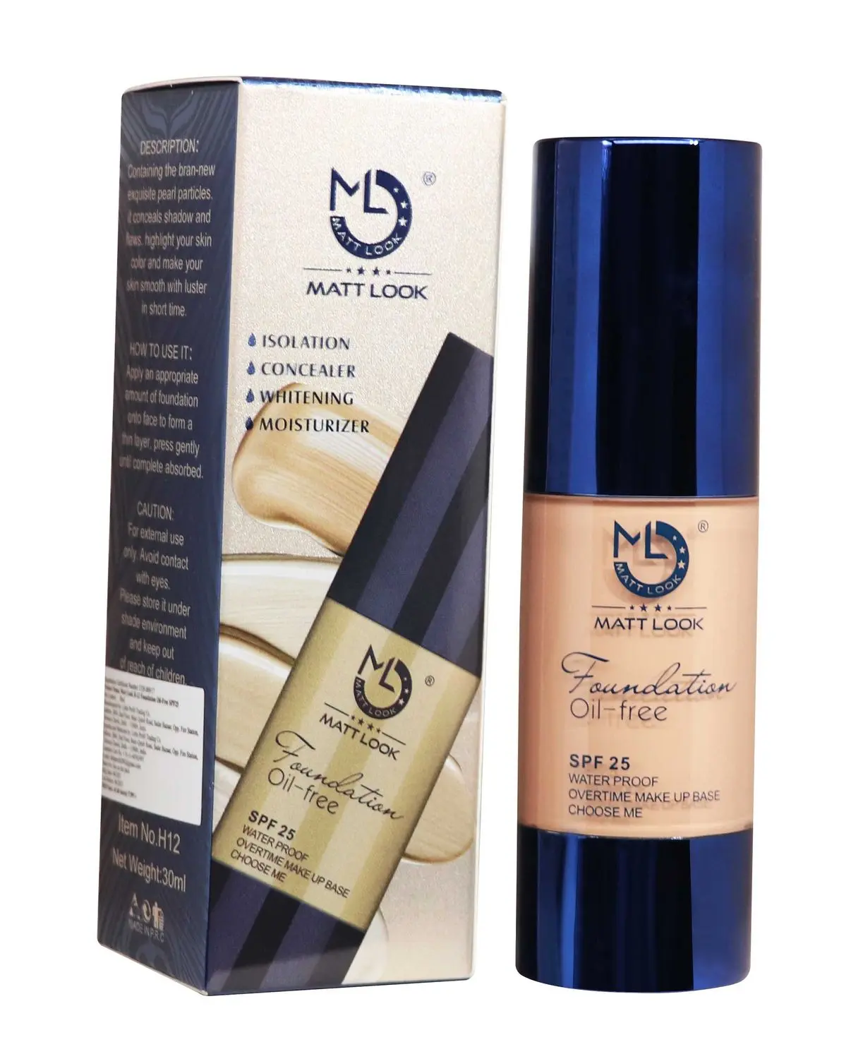 Matt look Foundation Oil-Free & Waterproof SPF-25, 103 (30ml)