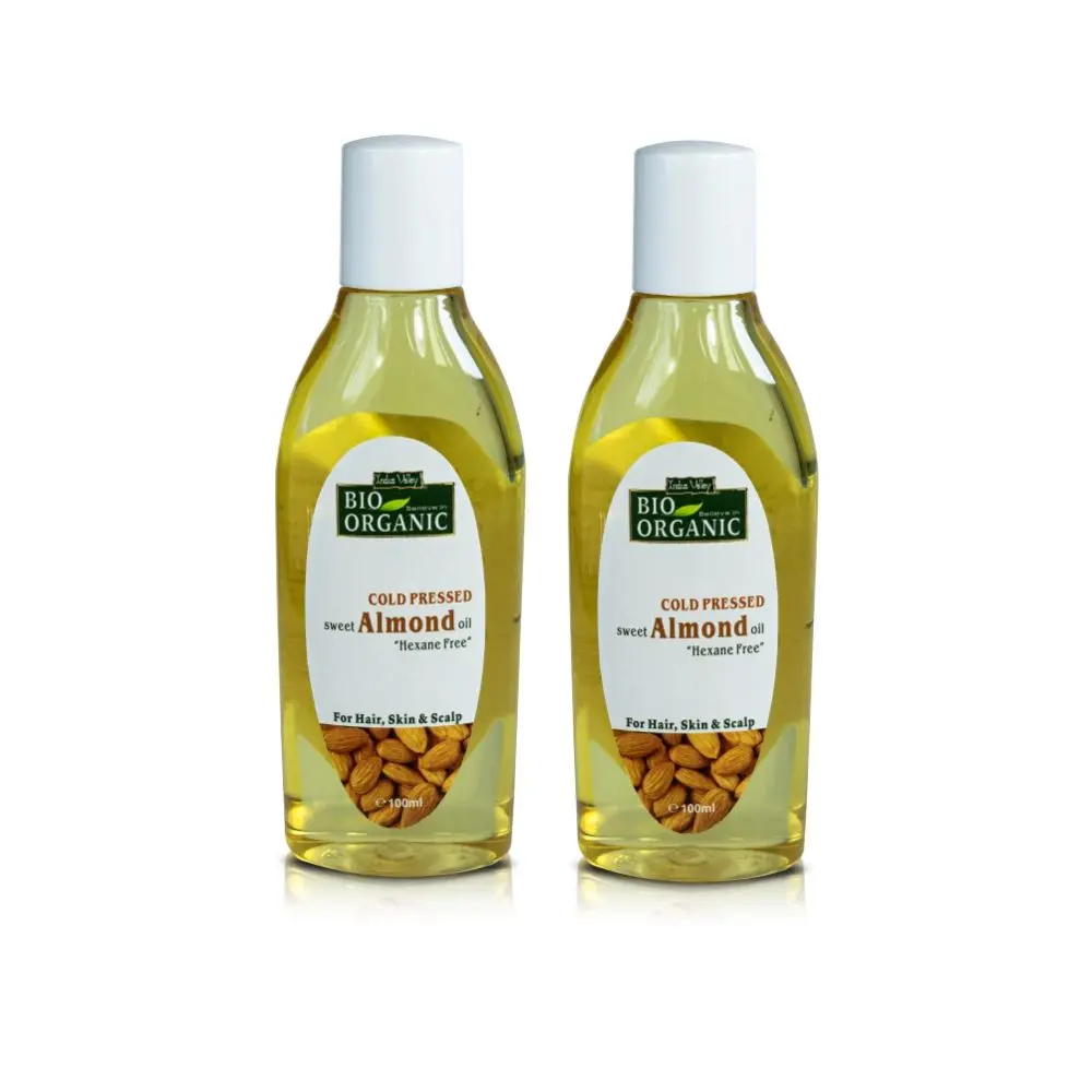 Indus Valley Roghen Badam Sweet Almond Oil for Face Moisturizing, Hair, Skin & Body Care- Pack of 2