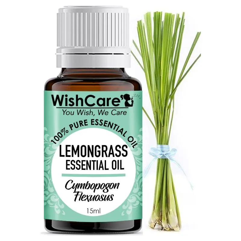 Wishcare 100% Pure Lemongrass Essential Oil - Cymbopogon Flexuosus