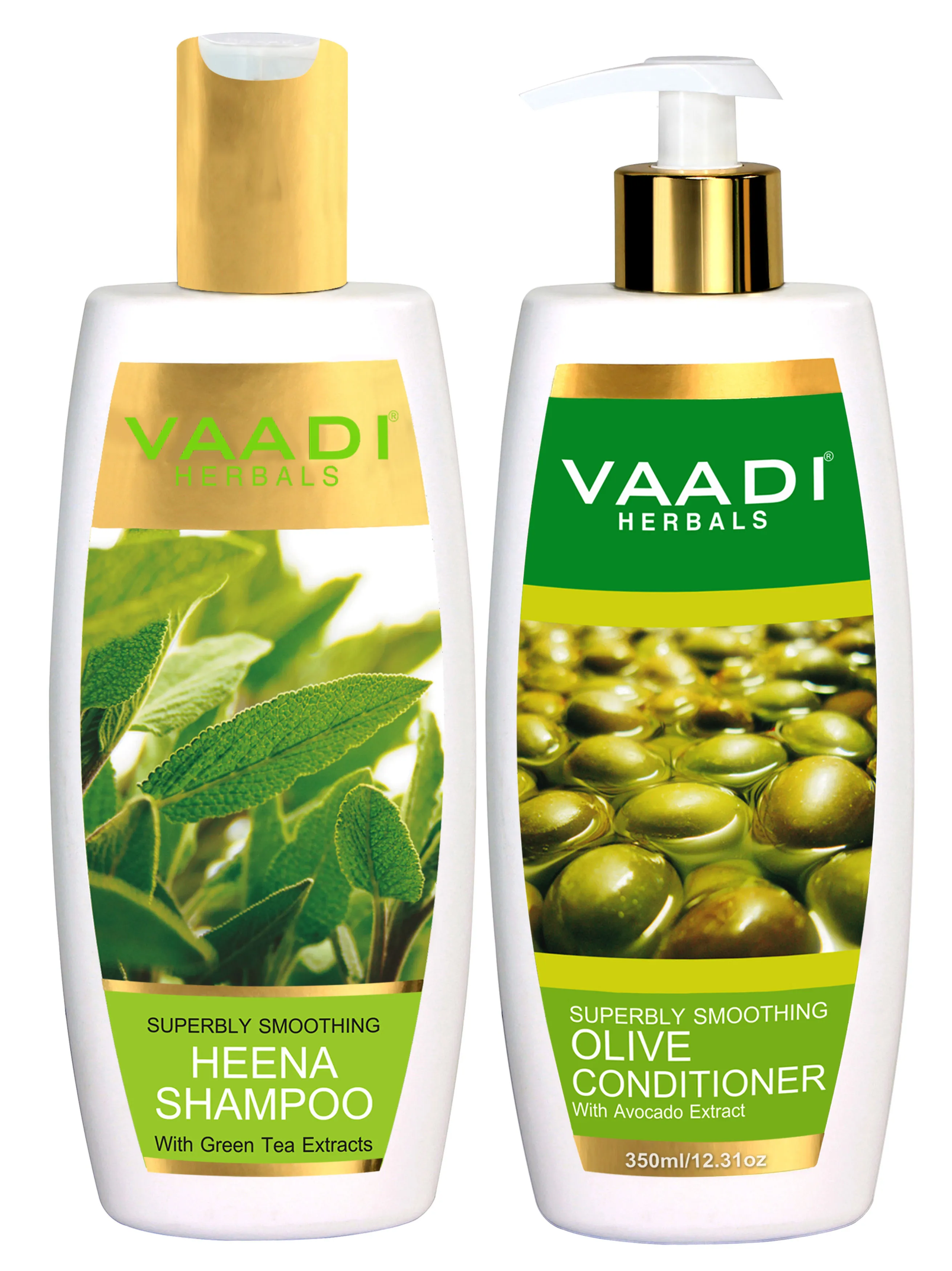 Vaadi Herbals Superbly Smoothing Heena Shampoo With Olive Conditioner