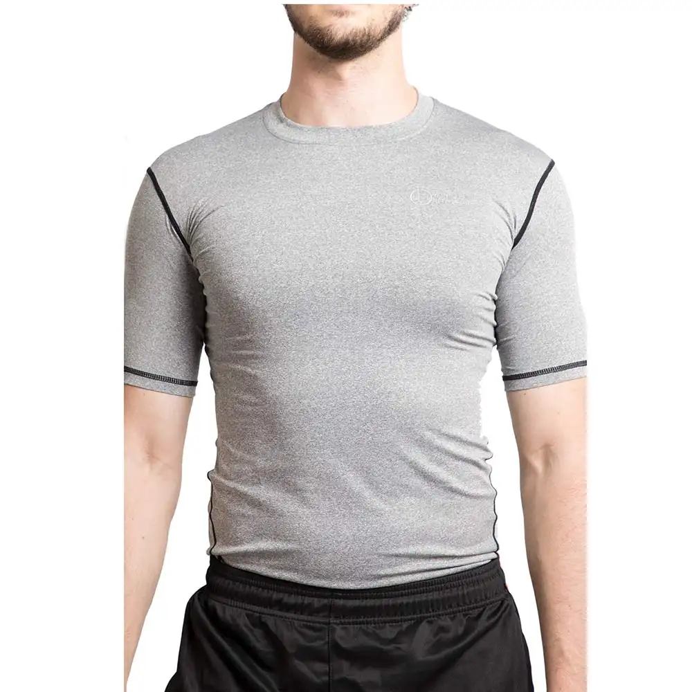 Fitup Life Gym Wear Men Compression Half Sleeve,  Grey  XL