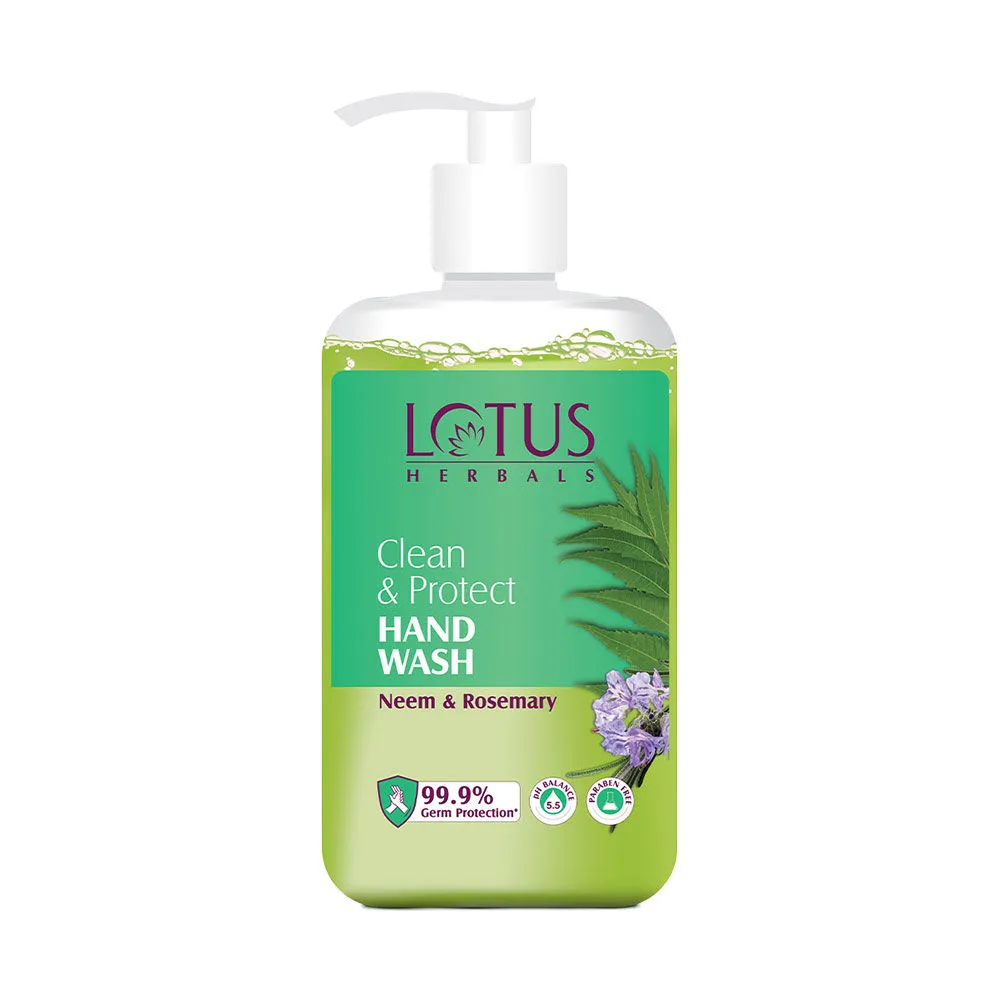 Lotus Herbals Clean & Protect Hand Wash With Neem & Rosemary