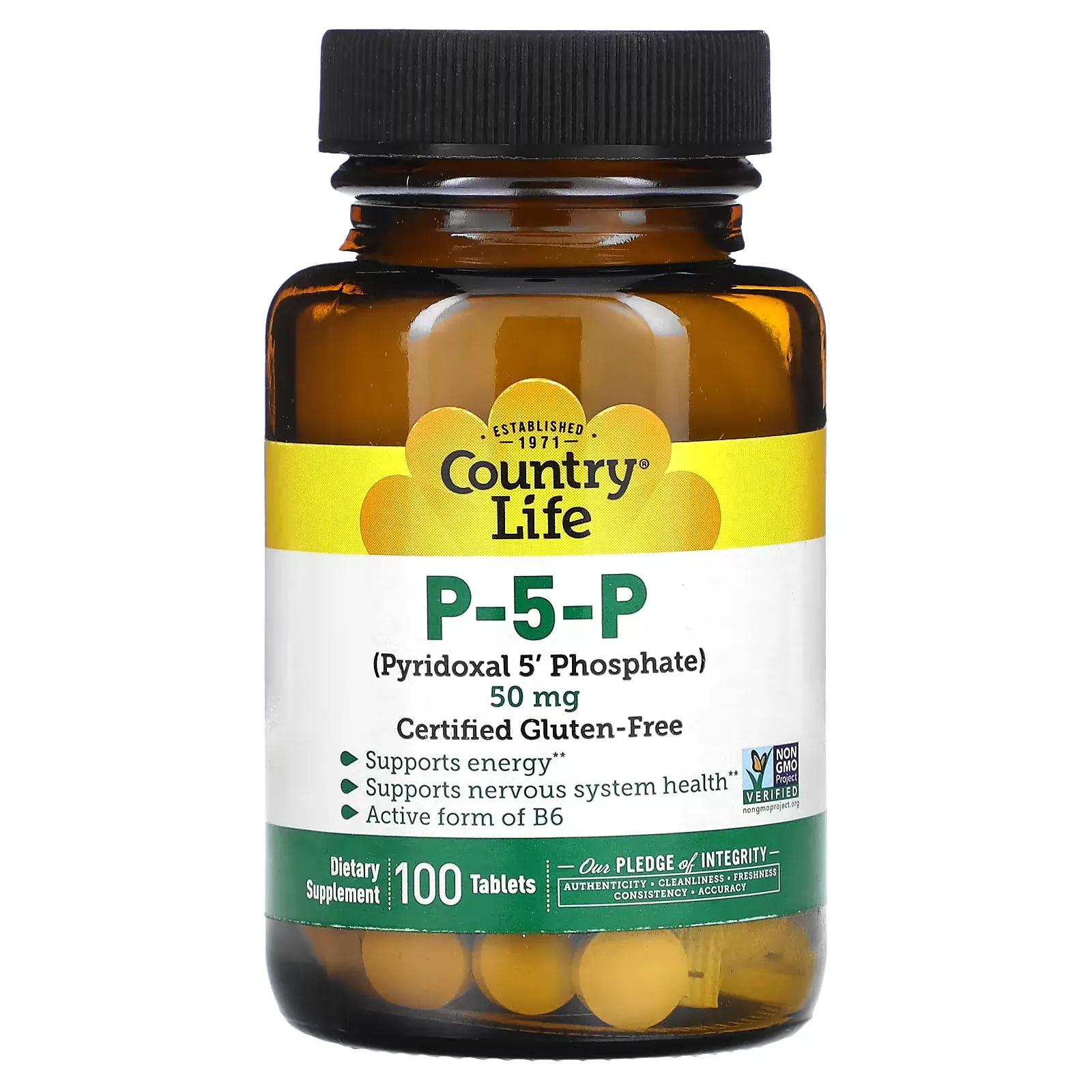 P-5-P (Pyridoxal 5' Phosphate), 50 mg, 100 Tablets