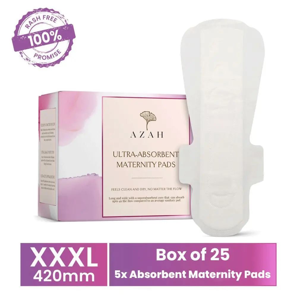 Azah Ultra-Absorbent Organic Cotton XXXL Maternity Pads