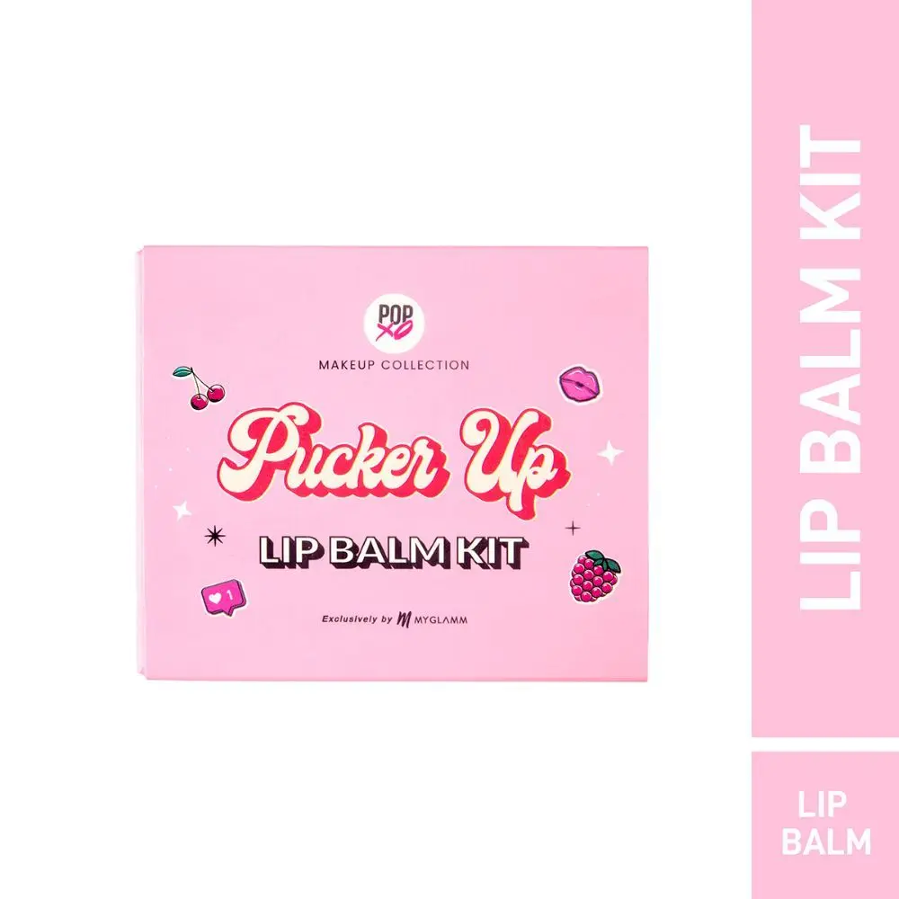 MyGlamm POPxo Makeup Pucker up lip balm Kit-Cherry Blossoms, Strawberry Kisses, Berrylicious-