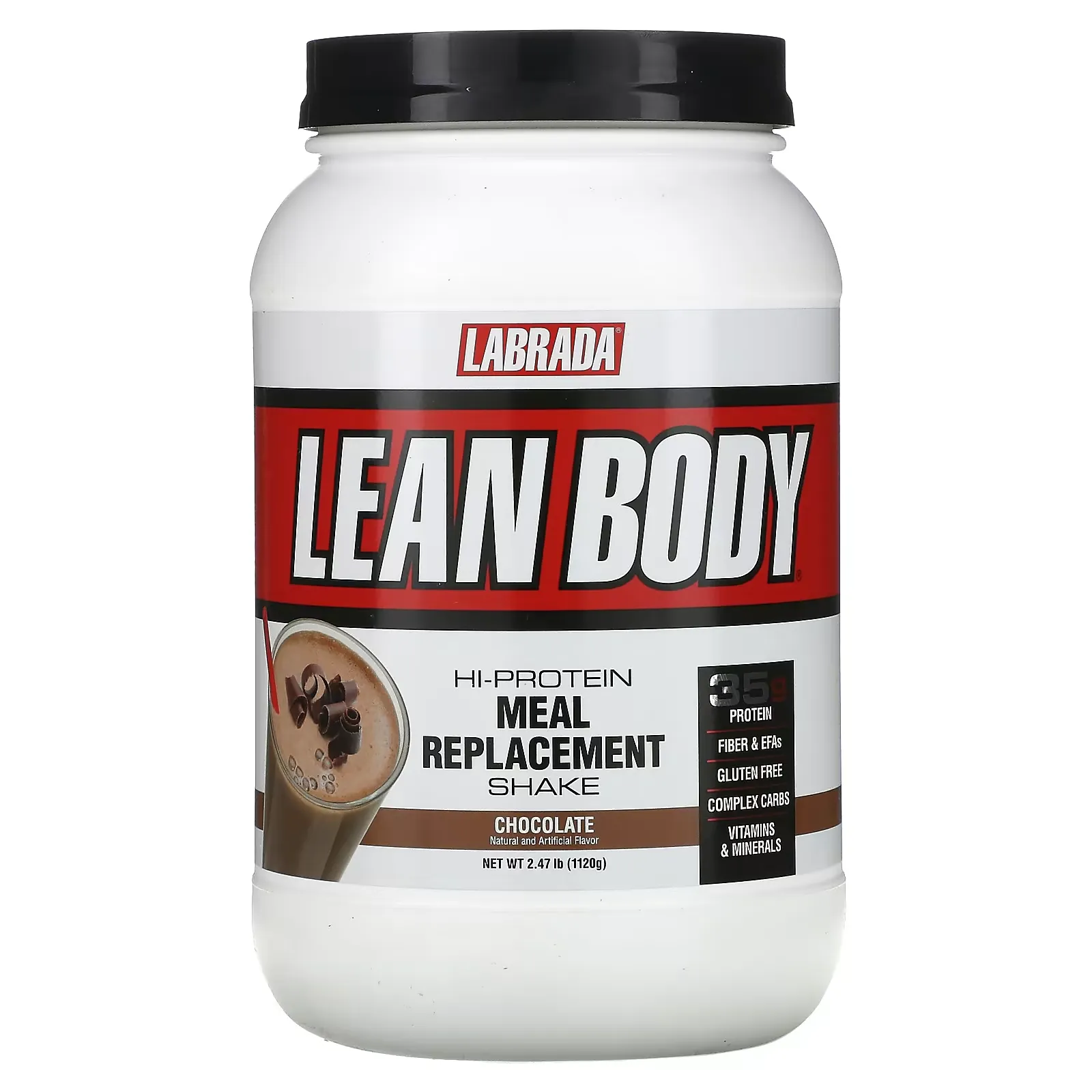 Lean Body, Hi-Protein Meal Replacement Shake, Chocolate, 2.47 lbs (1120 g)